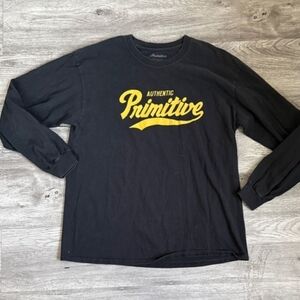 Primitive Black and Gold Long Sleeve Tee